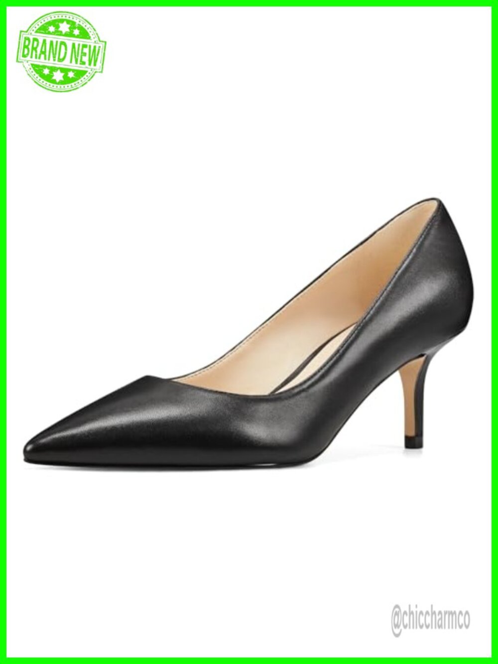 Pointed Toe Kitten Heel Pumps for Work or Evening Events